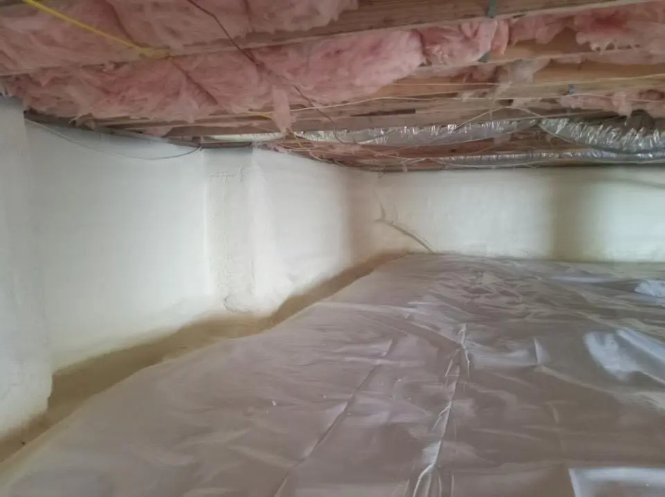Crawl space encapsulation with closed-cell spray foam for Roof Maintenance in Farmington